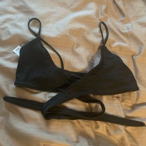L*space black versatile bikini top